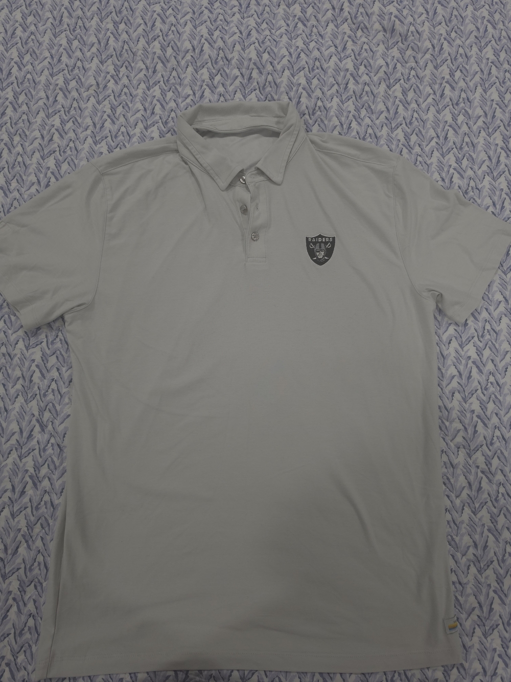 Vuori Light Gray Polo with Small Shield Emblem